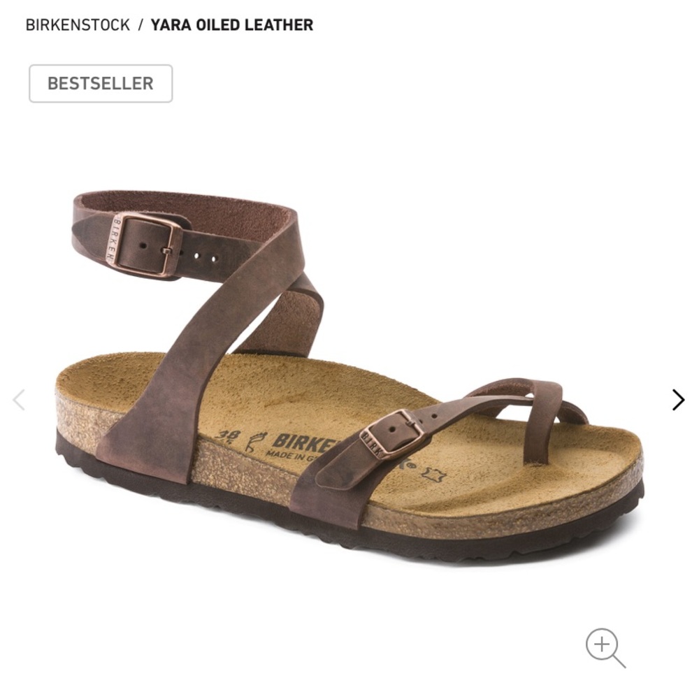 Used Yara Oiled Leather Birkenstocks Size 38